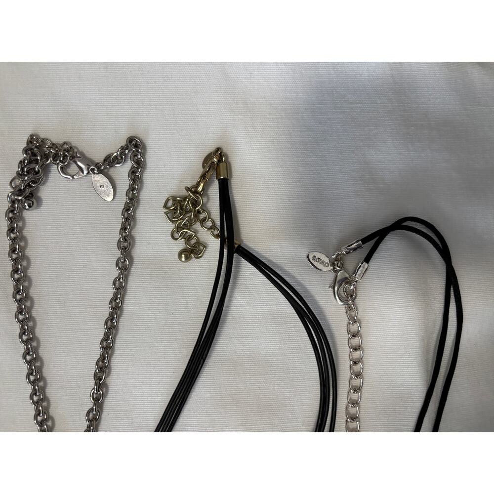 Chico's Statement Necklaces Lot of 3 Gold Tone Silver Tone Chunky Statement - Picture 4 of 4